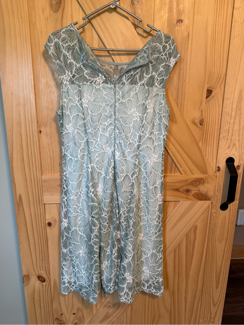 Sandra Darren soft Green Floral Lace Midi Dress - Picture 6 of 11
